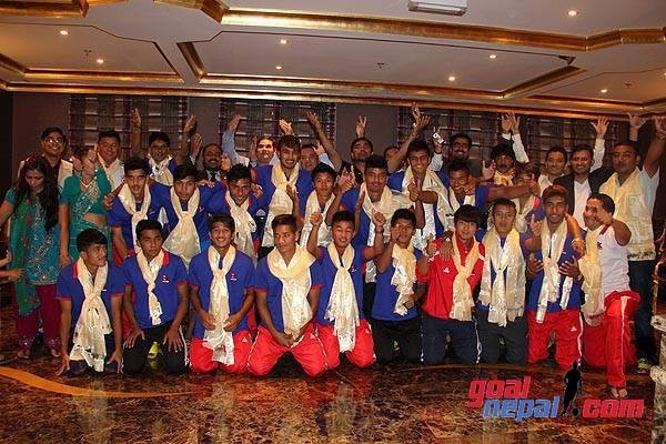 नेपाली फुटबल टोलीलाई तथा सम्मान